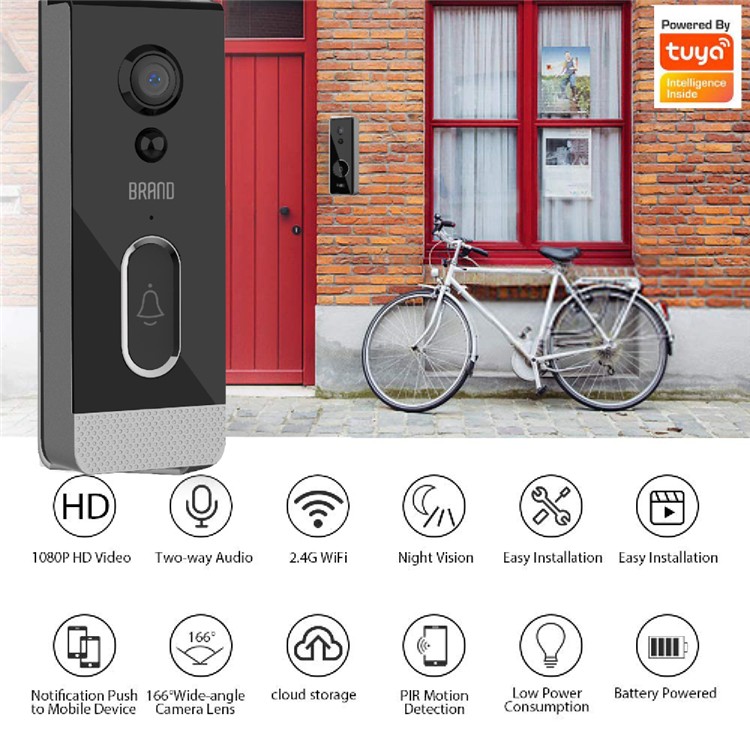 TUYA Video Doorbell DDV-205  + EU CHIMES